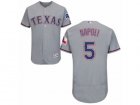 Mens Majestic Texas Rangers #5 Mike Napoli Grey Flexbase Authentic Collection MLB Jersey