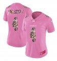 Nike Cowboys #4 Dak Prescott Pink Camo Fashion Women Limited Jersey