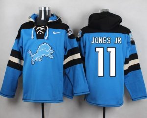 Nike Detroit Lions #11 Marvin Jones Jr Blue Player Pullover NFL Hoodie