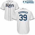 Mens Majestic Tampa Bay Rays #39 Kevin Kiermaier Authentic White Home Cool Base MLB Jersey