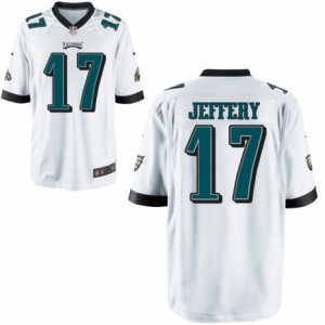 Men\'s Philadelphia Eagles #17 Alshon Jeffery Nike White Game Jersey