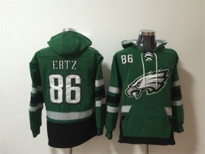 Nike Eagles #86 Zach Ertz Green All Stitched Hooded Sweatshirt