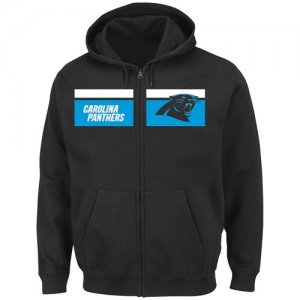 Carolina Panthers Majestic Touchback Full Zip Hoodie Black