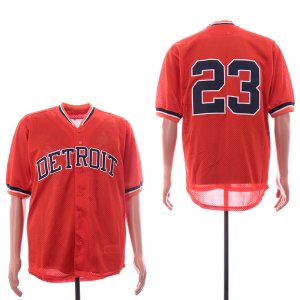 Tigers #23 Kirk Gibson Orange Mesh Throwback Jersey