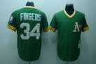 mlb oakland athletics #34 fingers m&n green