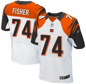 Men\'s Nike Cincinnati Bengals #74 Jake Fisher Elite White NFL Jersey