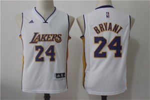 Lakers #24 Kobe Bryant White Youth Swingman Jersey