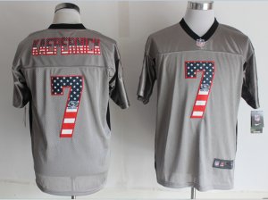 Nike San Francisco 49ers #7 Kaepernick Grey Jerseys(USA Flag Fashion Shadow Elite)