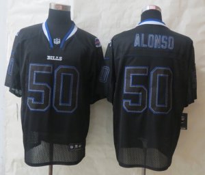 Nike Buffalo Bills #50 Alonso Black Jerseys(Lights Out Elite)