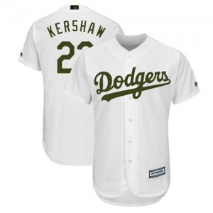 Dodgers #22 Clayton Kershaw White 2018 Memorial Day Cool Base Jersey