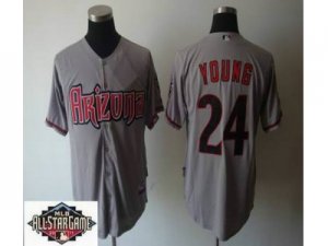 mlb Arizona Diamondbacks #24 Young grey Cool Base 2011 All Star