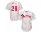 Youth Philadelphia Phillies #26 Chase Utley Stitched White Red Strip MLB Jersey