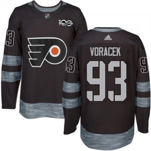 Philadelphia Flyers #93 Jakub Voracek Black 1917-2017 100th Anniversary Stitched NHL Jersey