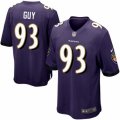 Mens Nike Baltimore Ravens #93 Lawrence Guy Game Purple Team Color NFL Jersey