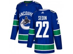 Youth Adidas Vancouver Canucks #22 Daniel Sedin Blue Home Authentic Stitched NHL Jersey