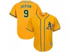 Youth Oakland Athletics #9 Reggie Jackson Gold Cool Base Stitched MLB Jersey