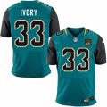 Mens Nike Jacksonville Jaguars #33 Chris Ivory Elite Teal Green Team Color NFL Jersey