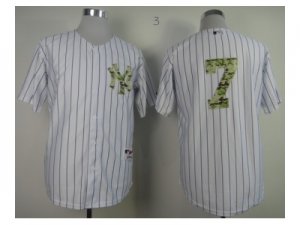 mlb jerseys new york yankees #7 mantle white[number camo][black strip]