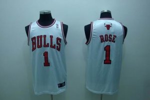 nba chicago bulls #1 rose regular white