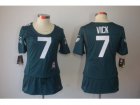 Nike Women Philadelphia Eagles #7 Michael Vick green jerseys[breast cancer awareness]