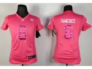 Nike Women New York Jets #6 Mark Sanchez Pink Jerseys