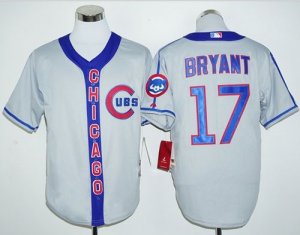 Chicago Cubs #17 Kris Bryant Grey Cooperstown Stitched Baseball Jersey