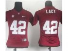 Ncaa Women Alabama Crimson Tide #42 Eddie Lacy Red College Football Jersey