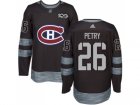 Men Adidas Montreal Canadiens #26 Jeff Petry Black 1917-2017 100th Anniversary Stitched NHL Jersey