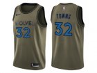 Men Nike Minnesota Timberwolves #32 Karl-Anthony Towns Green Salute to Service NBA Swingman Jersey