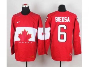 nhl jerseys team canada #6 bieksa red[2014 world championship][bieksa]