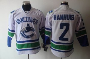 nhl vancouver canucks #2 hamhuis white