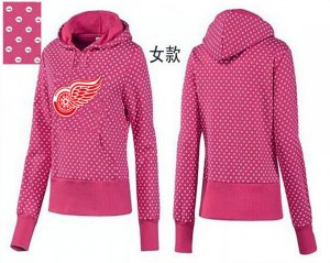 NHL Women Detroit Red Wings Logo Pullover Hoodie 13