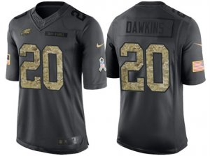 Nike Philadelphia Eagles #20 Brian Dawkins Mens Stitched Black NFL Salute to Service Limited Jerseys