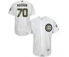 Men's Majestic Chicago Cubs #70 Joe Maddon Authentic White 2016 Memorial Day Fashion Flex Base MLB Jersey