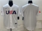 USA Blank White Nike 2023 World Baseball Classic Jersey
