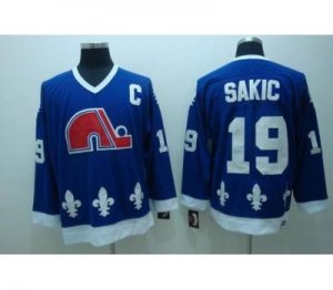 nhl quebec nordiques #19 sakic ccm blue