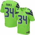 Nike Seattle Seahawks #34 Thomas Rawls Green Mens Stitched NFL Elite Rush Jersey