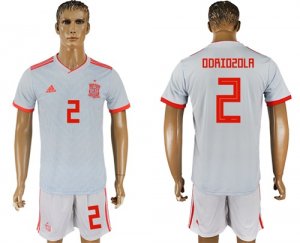 Spain 2 ODRIOZOLR Away 2018 FIFA World Cup Soccer Jersey