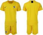 France Yellow 2018 FIFA World Cup Goalkeeper Soccer Jersey