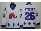 NHL quebec nordiques #26 Peter Stastny white Throwback jerseys
