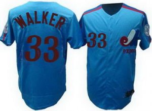 mlb montreal expos #33 walker m&n blue