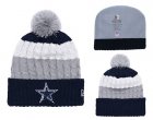 Cowboys Fresh Logo Navy Cuffed Pom Knit Hat YD