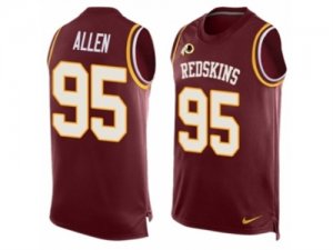 Mens Nike Washington Redskins #95 Jonathan Allen Limited Red Player Name & Number Tank Top NFL Jersey