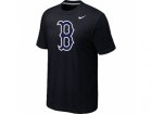 MLB Boston Red Sox Heathered Nike Black Blended T-Shirt