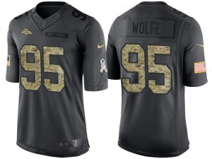 Nike Denver Broncos #95 Derek Wolfe Mens Stitched Black NFL Salute to Service Limited Jerseys