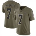 Nike Saints #7 Morten Andersen Olive Salute To Service Limited Jersey