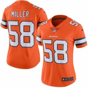 Women\'s Nike Denver Broncos #58 Von Miller Limited Orange Rush NFL Jersey