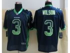 Nike Seattle Seahawks #3 Wilson Blue Jerseys(Drift Fashion Elite)