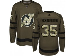 Youth Adidas New Jersey Devils #35 Cory Schneider Green Salute to Service Stitched NHL Jersey