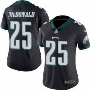 Women\'s Nike Philadelphia Eagles #25 Tommy McDonald Limited Black Rush NFL Jersey